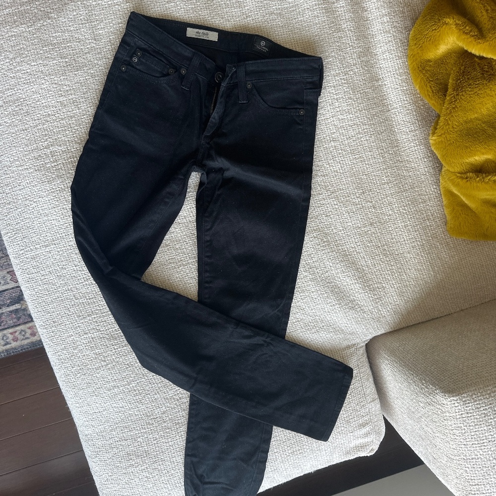AG black micro corduroy pants